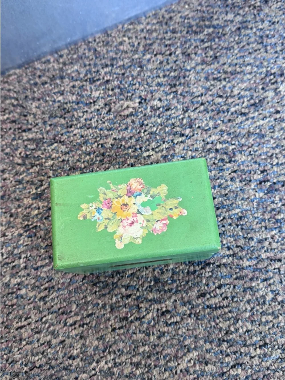 Knickerbocker-Instand Vintage Recipe Box Green Shabby Chic - Picture 2 of 9